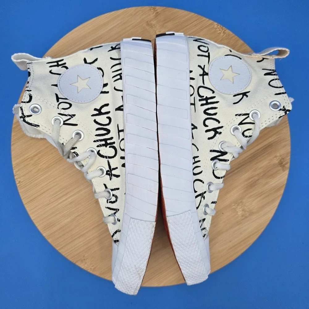 Converse‎ Hi UNT1TL3D Not a Chuck Mens/Kids  6 Athletic White Shoes Sneakers